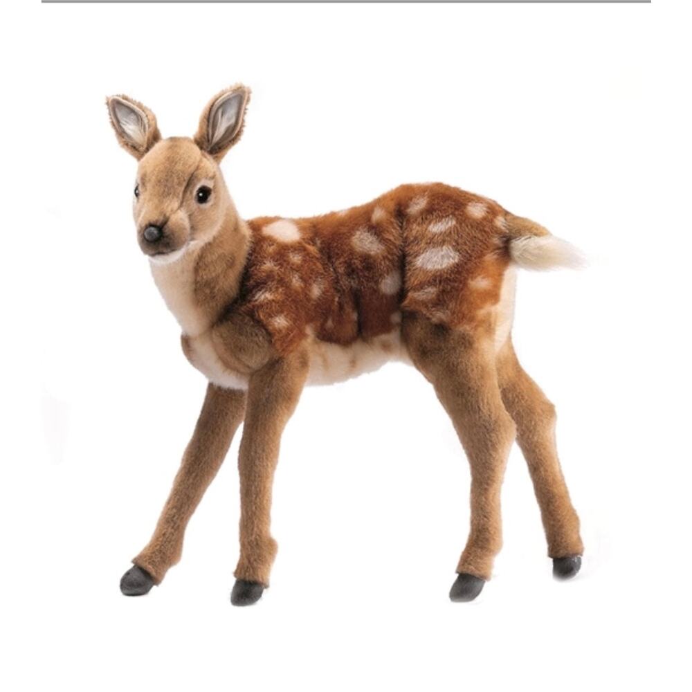 Hansa Fawn Stuffed Animal Lifelike Baby Deer Nature Wildlife Fairycore Forrest